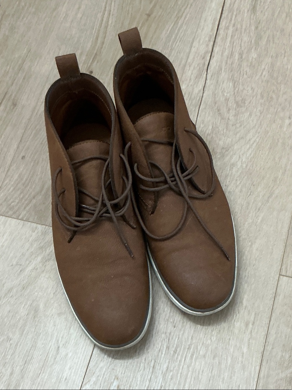 Aldo Brown Leather Chukka Boots - Picture 1 of 4